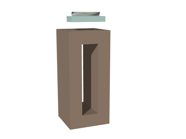 animation of tissue box placed on table and panels lifting