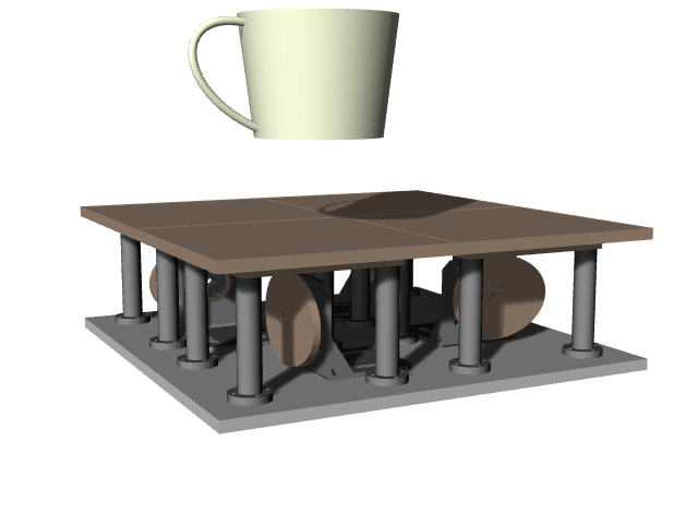 animation of the inside while the mug is placed on panels